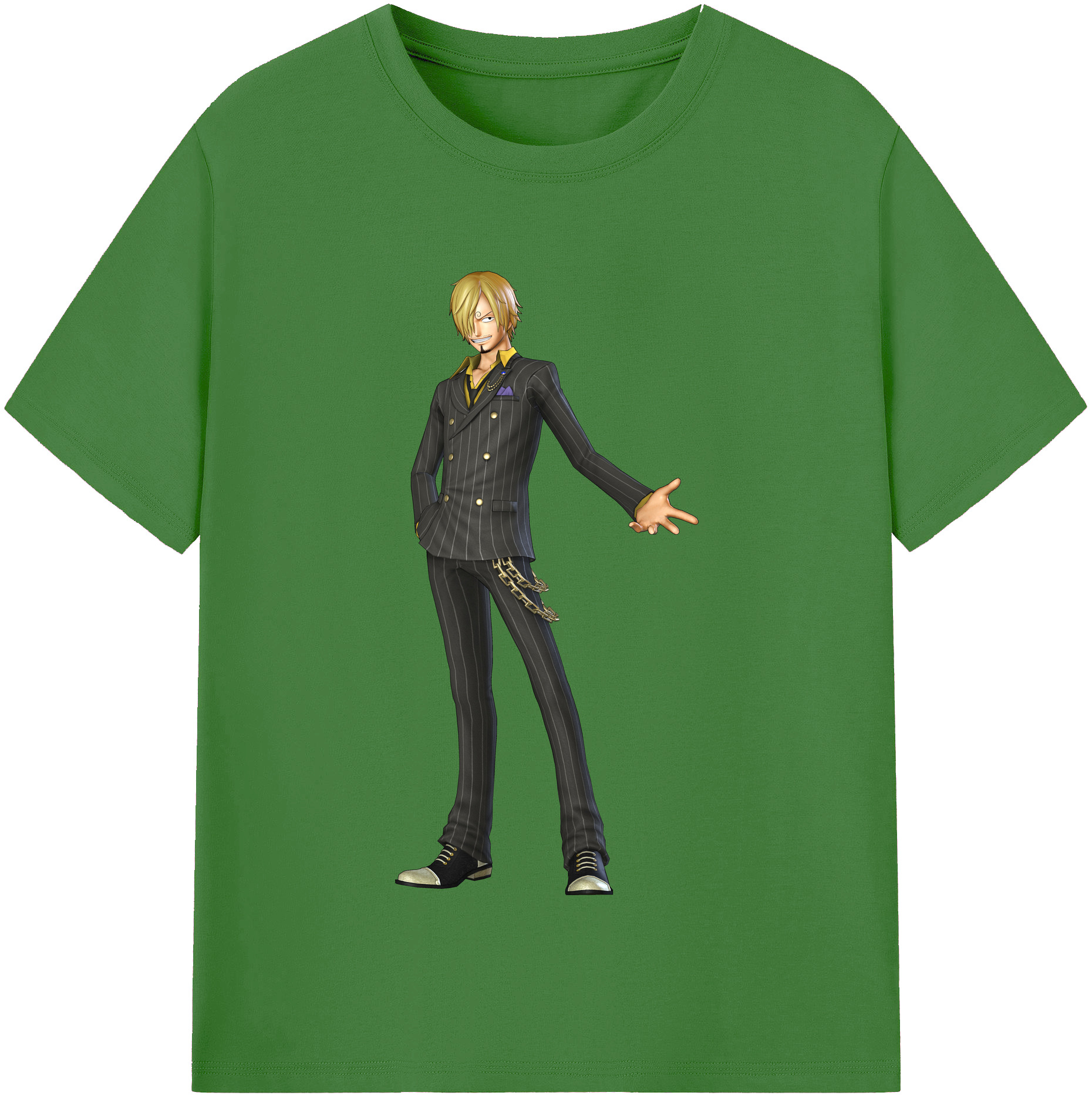 （画像用） ワンピース サンジ ONE PIECE Sanji レディースカジュアルプリントTシャツ（綿100％）